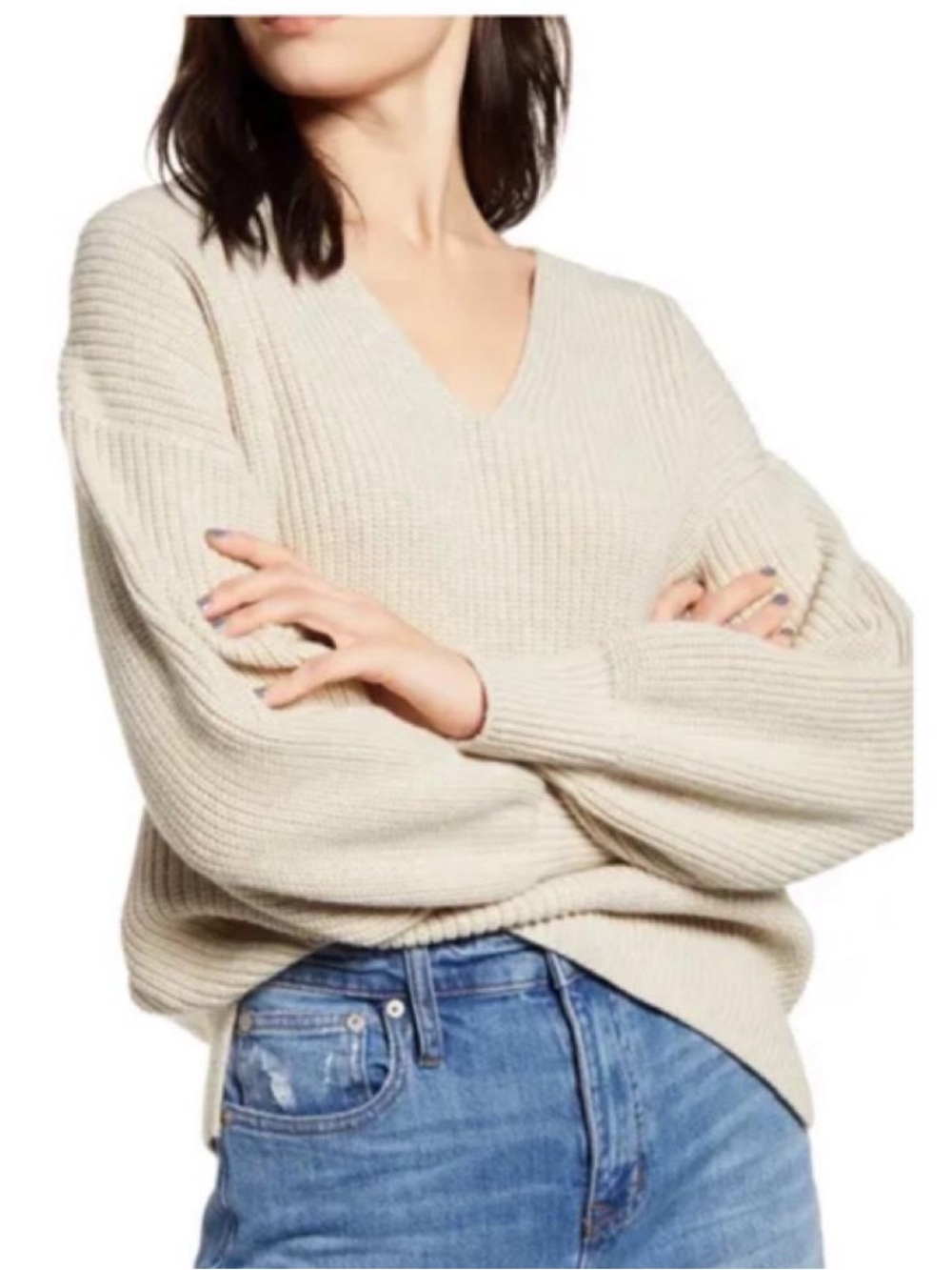 Madewell “Thornton” Balloon Sleeve Sweater